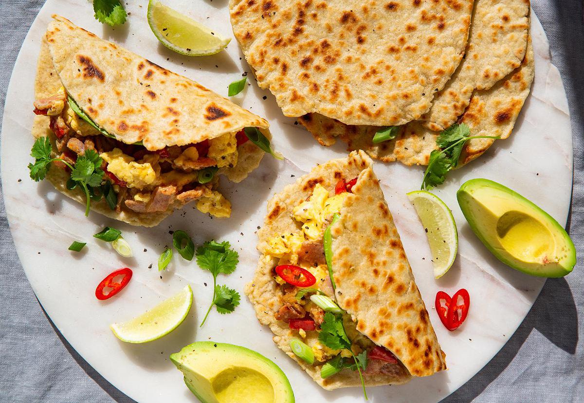 Homemade Breakfast Tortillas With Bacon & Avocado - Viva
